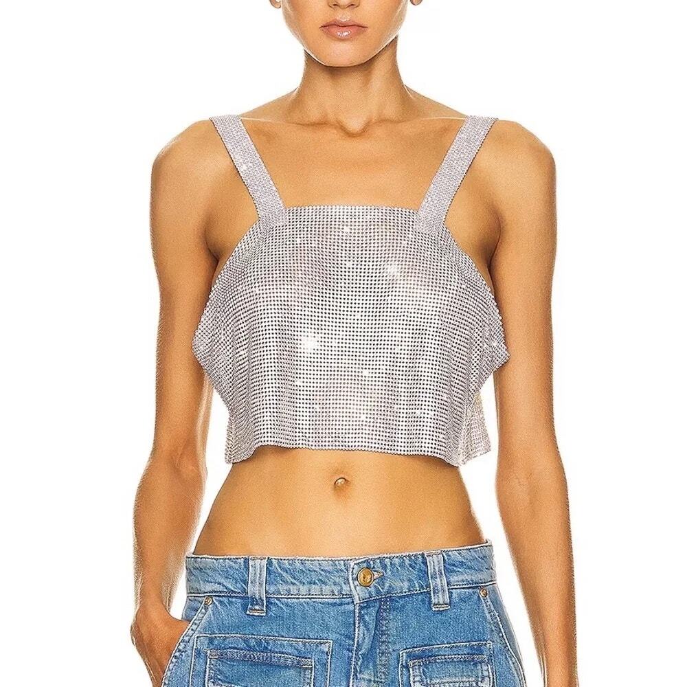 SANTA BRANDS  embellished chainmail top Onesize